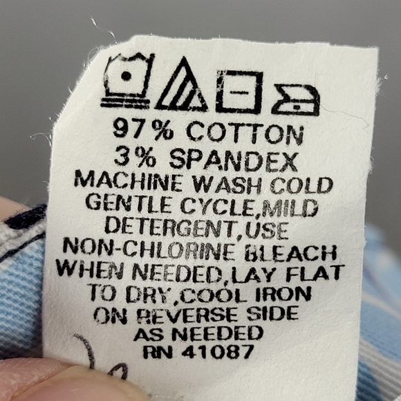 Briggs Blue Floral Straight Back Slit Skirt Size 12 - Picture 6 of 6